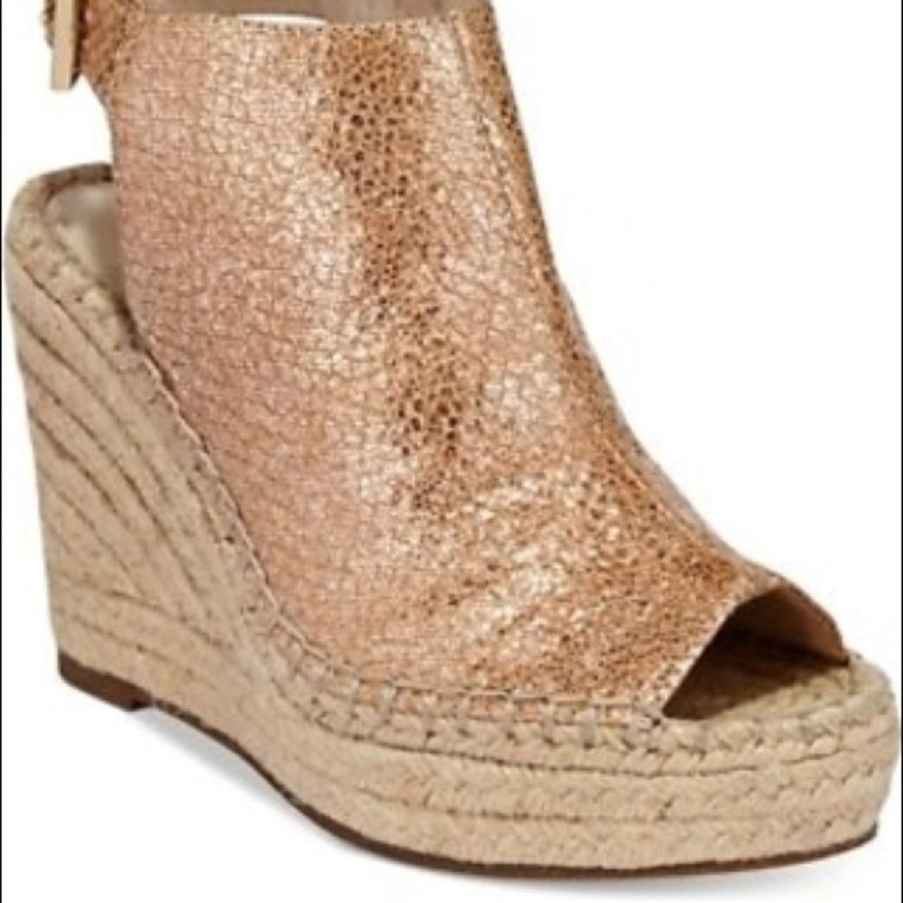 Kenneth Cole Olivia Espadrille Peep-toe Wedges 7.5